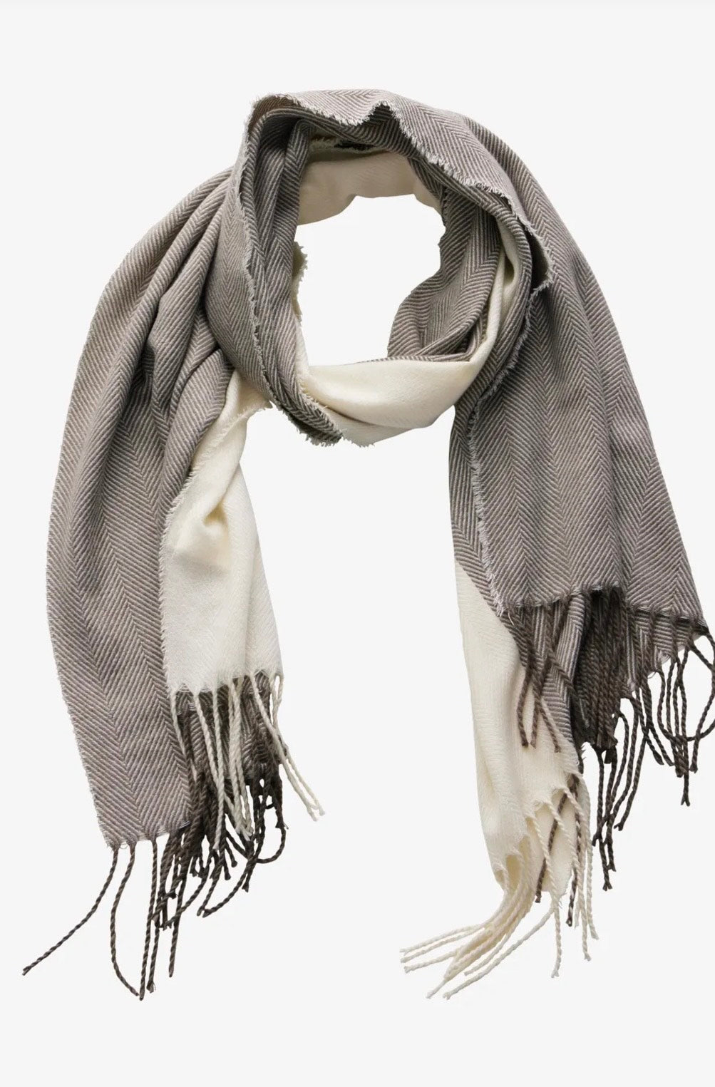 Street One - Blødt jacquard tørklæde - beige