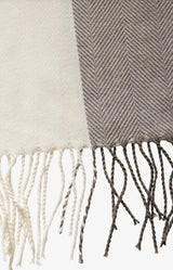 Street One - Blødt jacquard tørklæde - beige