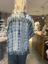 Vintage sari-silke med patina – Cofur Diva Blouse S65, unika