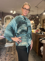 Cofur New-Yorker Kimono S17 – kort kimono i vintage silke med knapper og bindebånd (M/L)