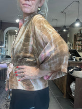 Cofur New-Yorker Kimono S17 – kort kimono i vintage silke med knapper og bindebånd