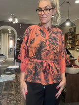 Cofur New-Yorker Kimono S17 – kort kimono i vintage silke med knapper og bindebånd