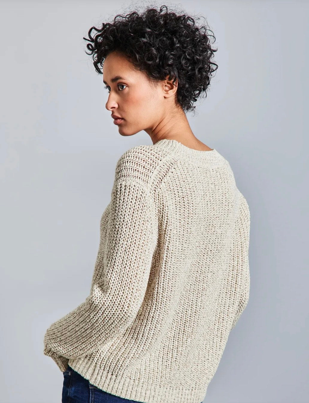 Street One - Sweater med strikmønster - Cloud cream