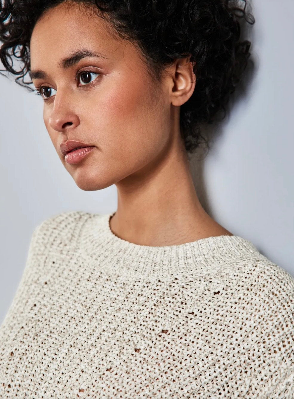 Street One - Sweater med strikmønster - Cloud cream
