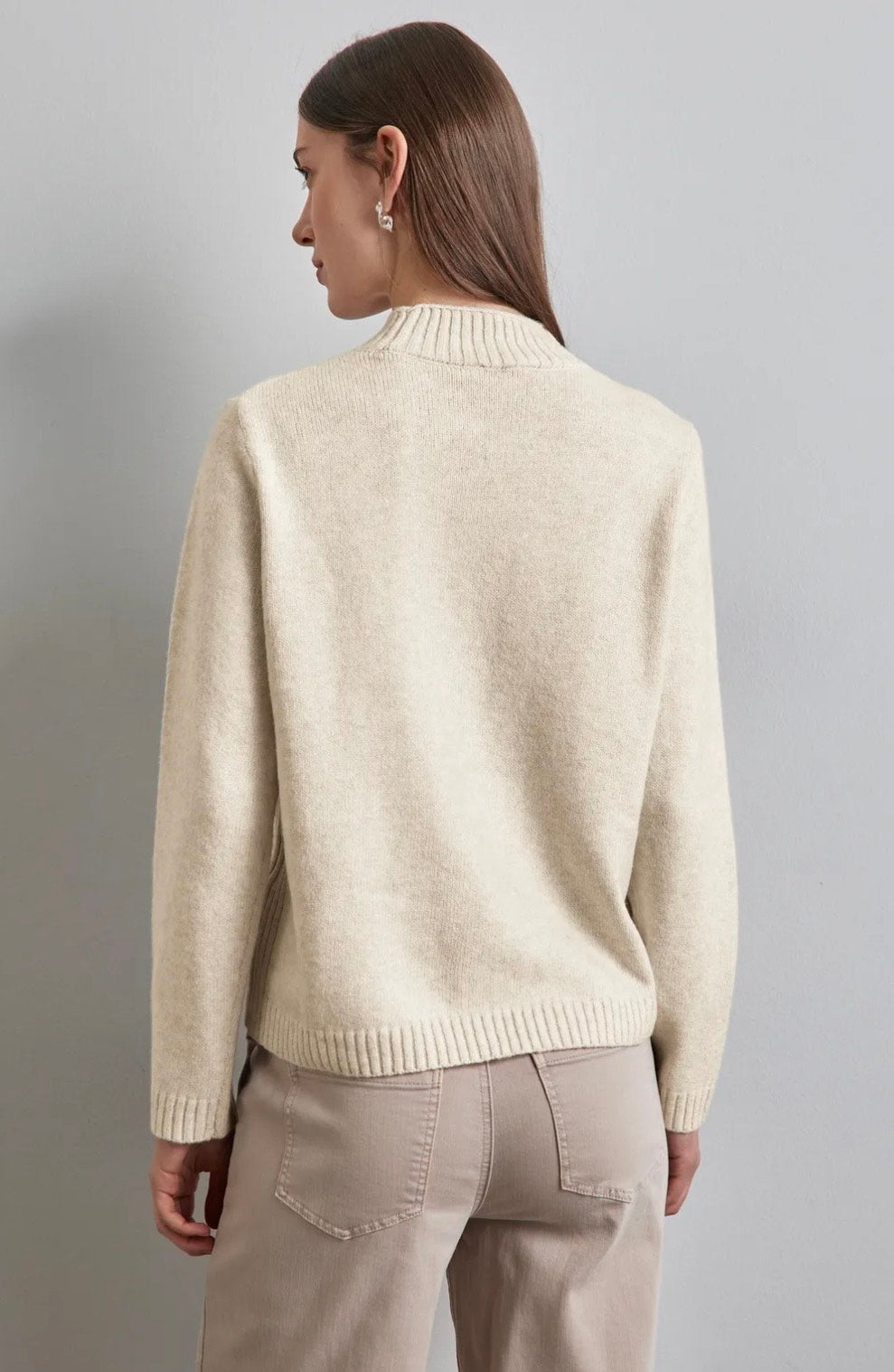 Street One - Strikket Sweater m/høj hals - Flere Farver