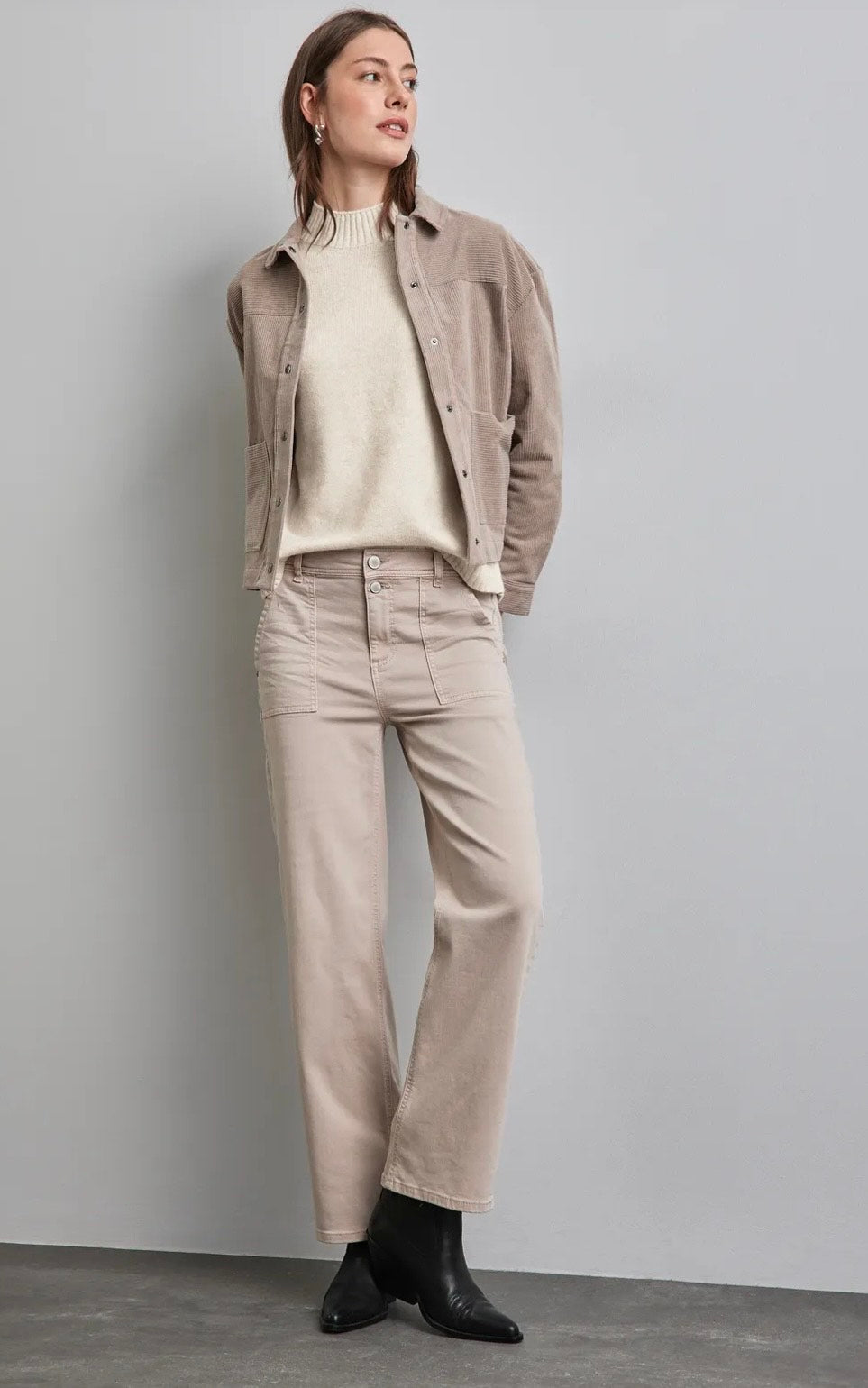 Street One - Strikket Sweater m/høj hals - Flere Farver