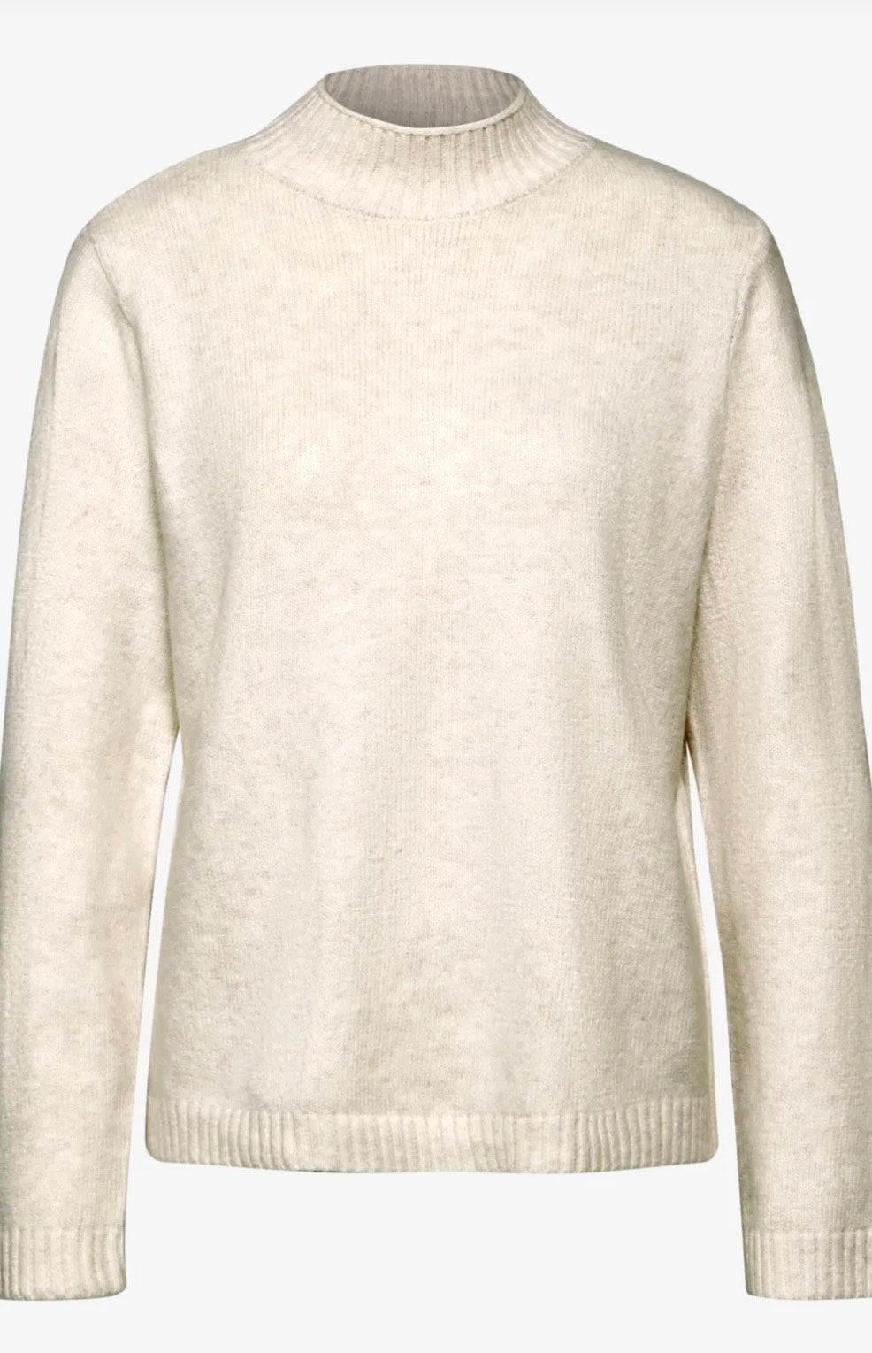 Street One - Strikket Sweater m/høj hals - Flere Farver