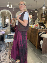 Jackie S207S i vintage sari-silke – Cofur bordeaux skørt