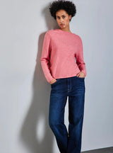 Street One - Tynd Sweater med slids - Sugar Coral