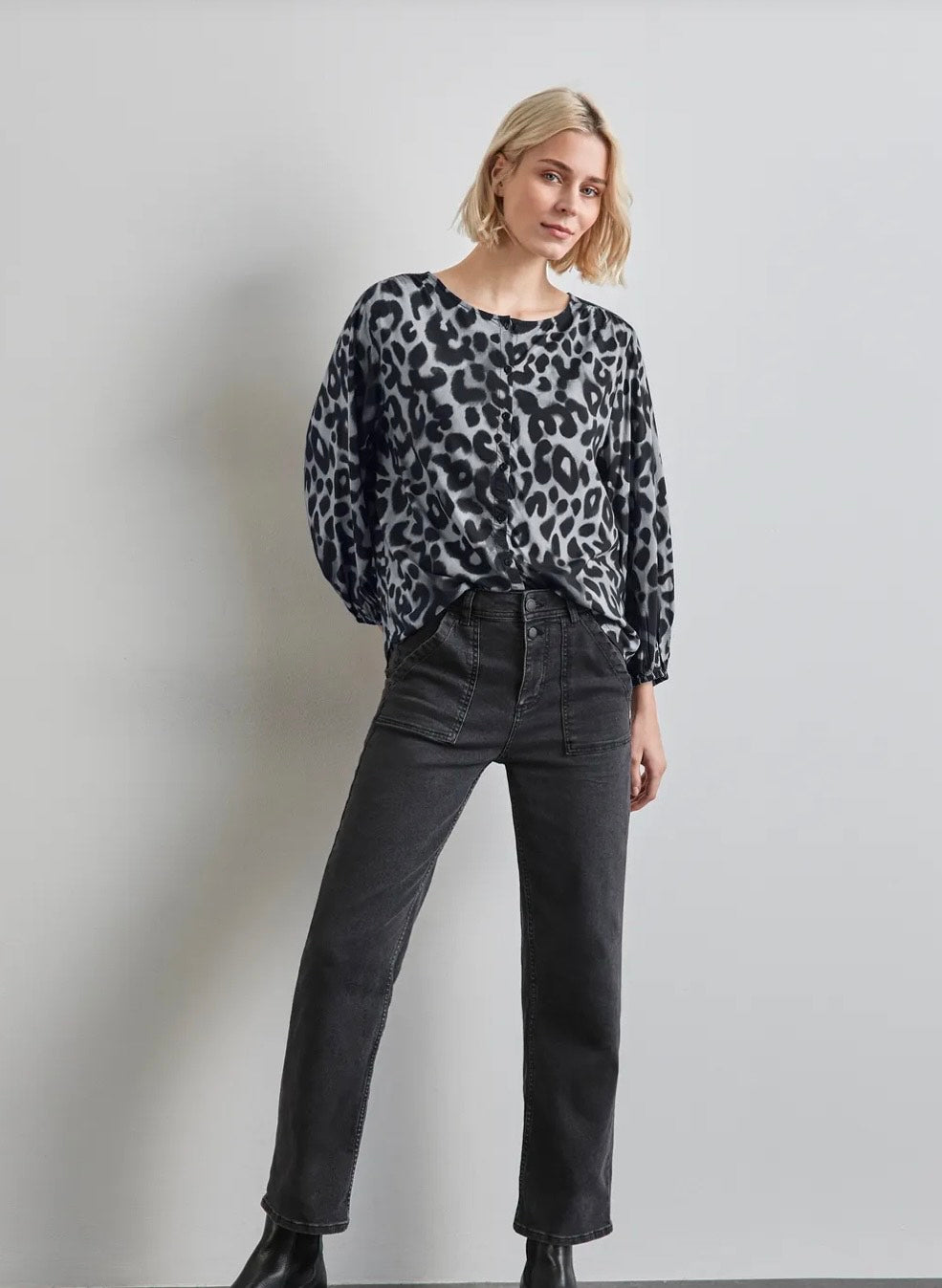 Street One - Skjortebluse - Leo print