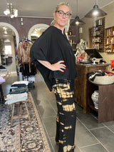 Sophie Pant i vintage sari-silke – Cofur S67 sort/gylden