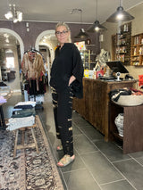 Sophie Pant i vintage sari-silke – Cofur S67 sort/gylden