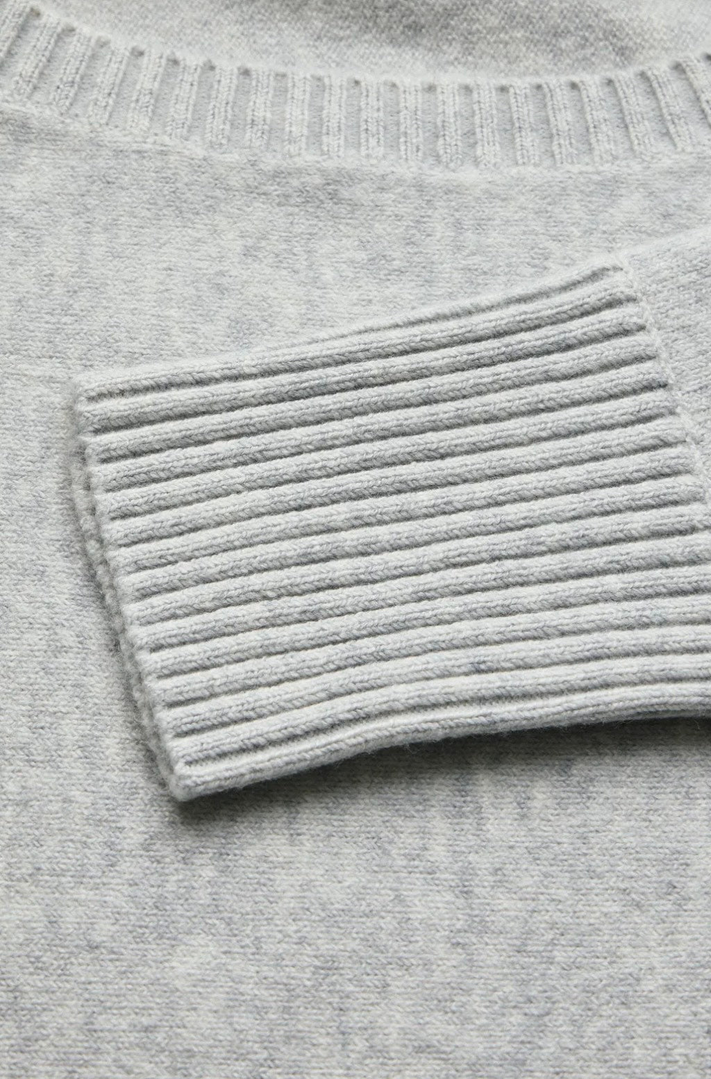 Street One - Strik med rund hals - lys gråmeleret