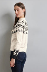 Street One - Jacquard sweater m/høj hals