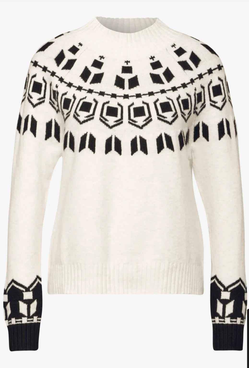 Street One - Jacquard sweater m/høj hals