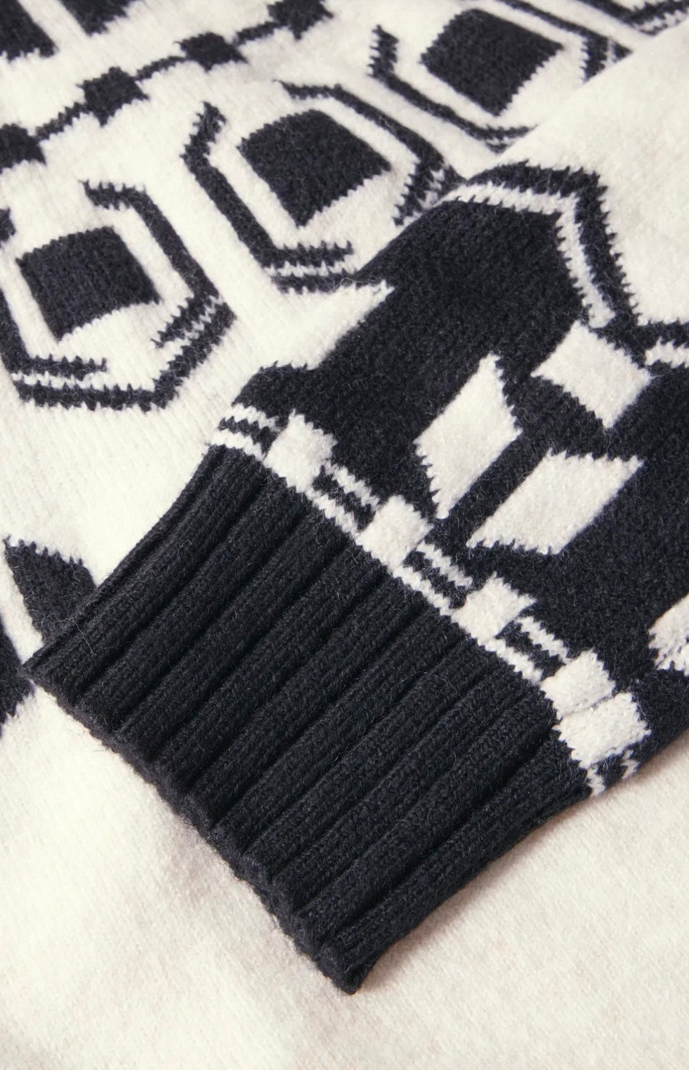 Street One - Jacquard sweater m/høj hals