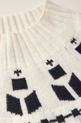 Street One - Jacquard sweater m/høj hals