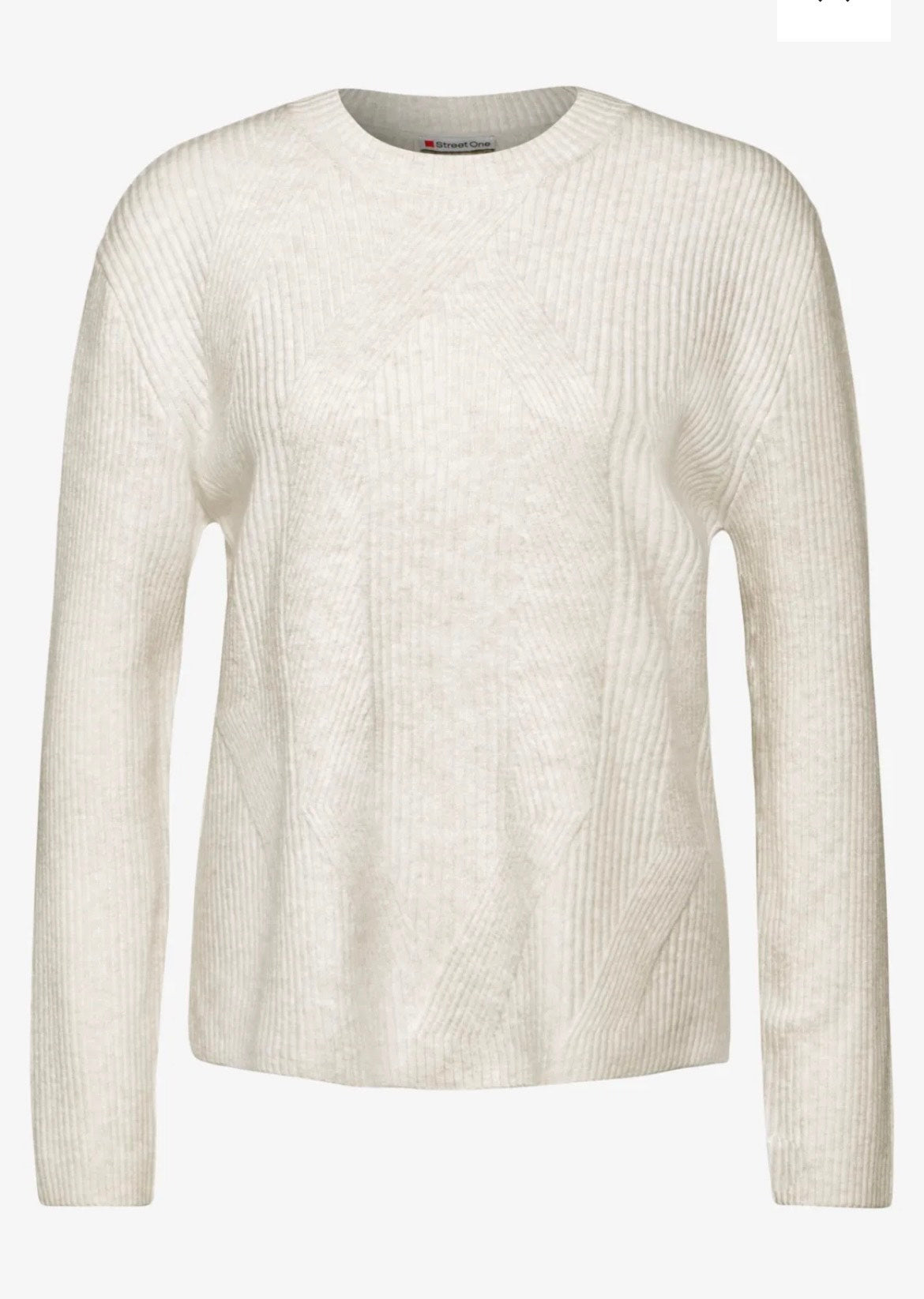 Street One - Sweater med struktur - Cream White