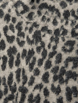 Street One knælang mønstret blød fluffy T-shirt kjole med turtleneck