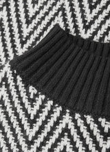 Street One Jacquard Turtleneck Pullover 303620 Black | Strikbluse
