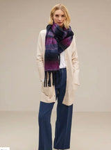 Street One Cosy Big Longscarf 572331 – langt multicolor halstørklæde med frynser