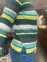 MATHILDE pullover i økologisk bomuld – side/ryg, relaxed fit og sideslidser