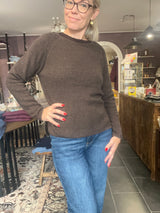 Mansted NECTARINE strik i 29 Dark Brown – front