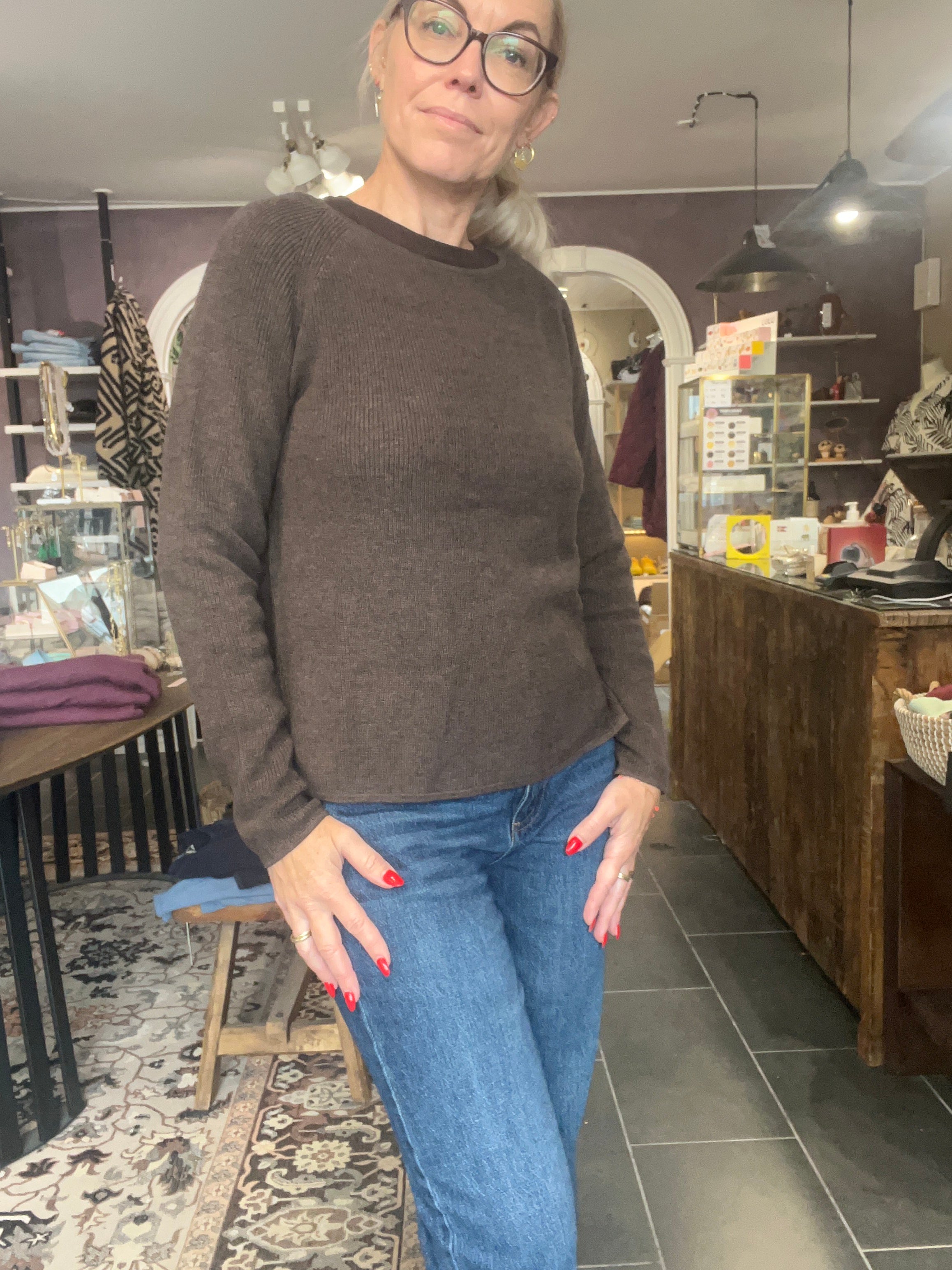 Styling: Mansted NECTARINE i Dark Brown med jeans