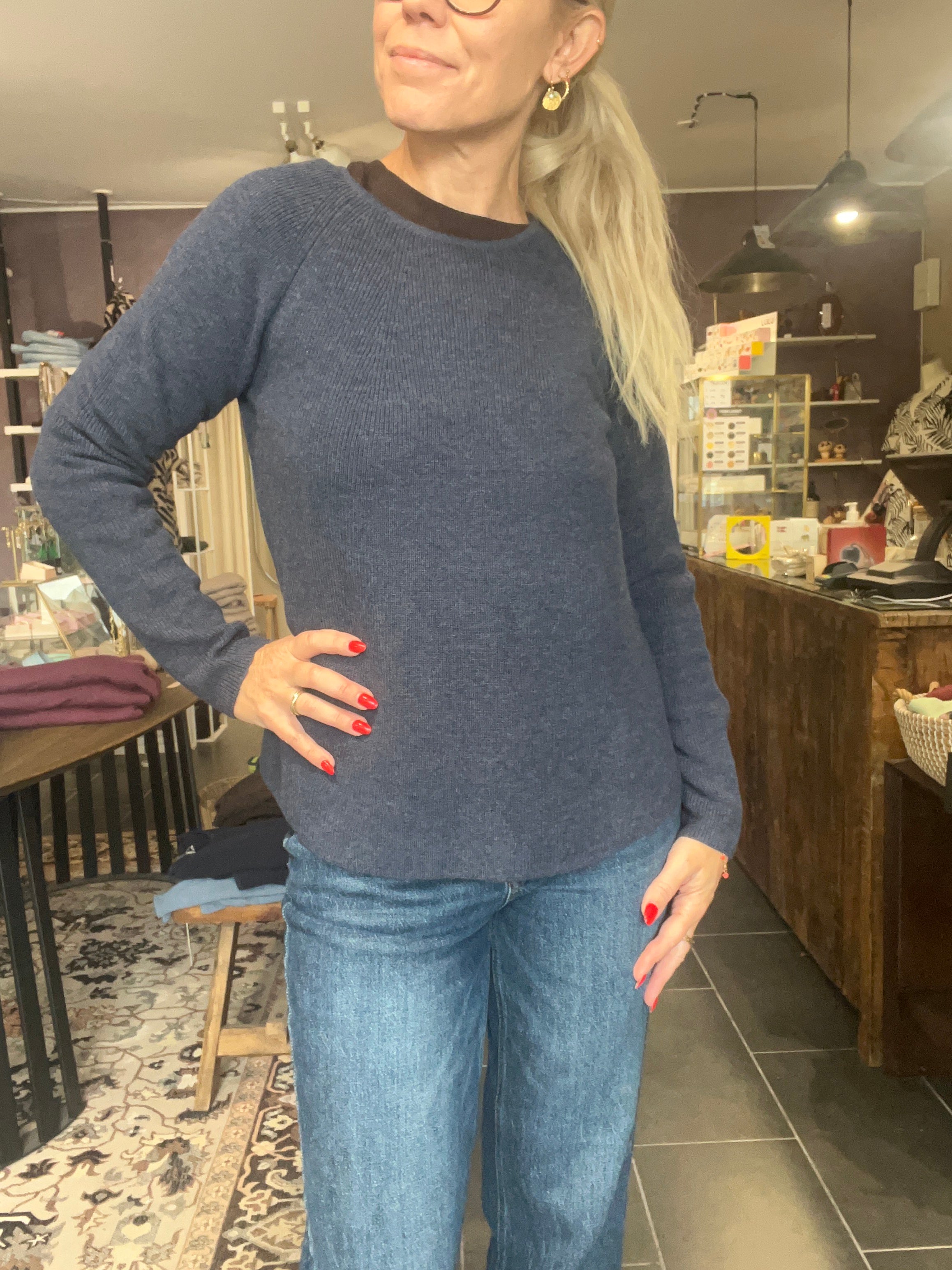 Mansted IVY strik i 01 Soft Blue – front