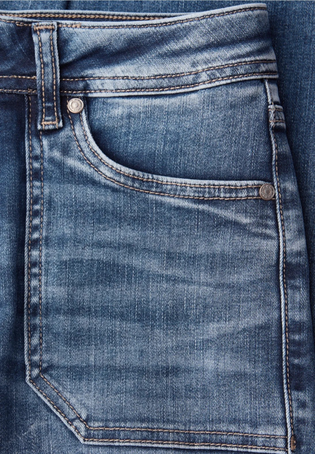 Street One Bootcut HW Jeans 380355 i medium blue – high waist slim fit jeans