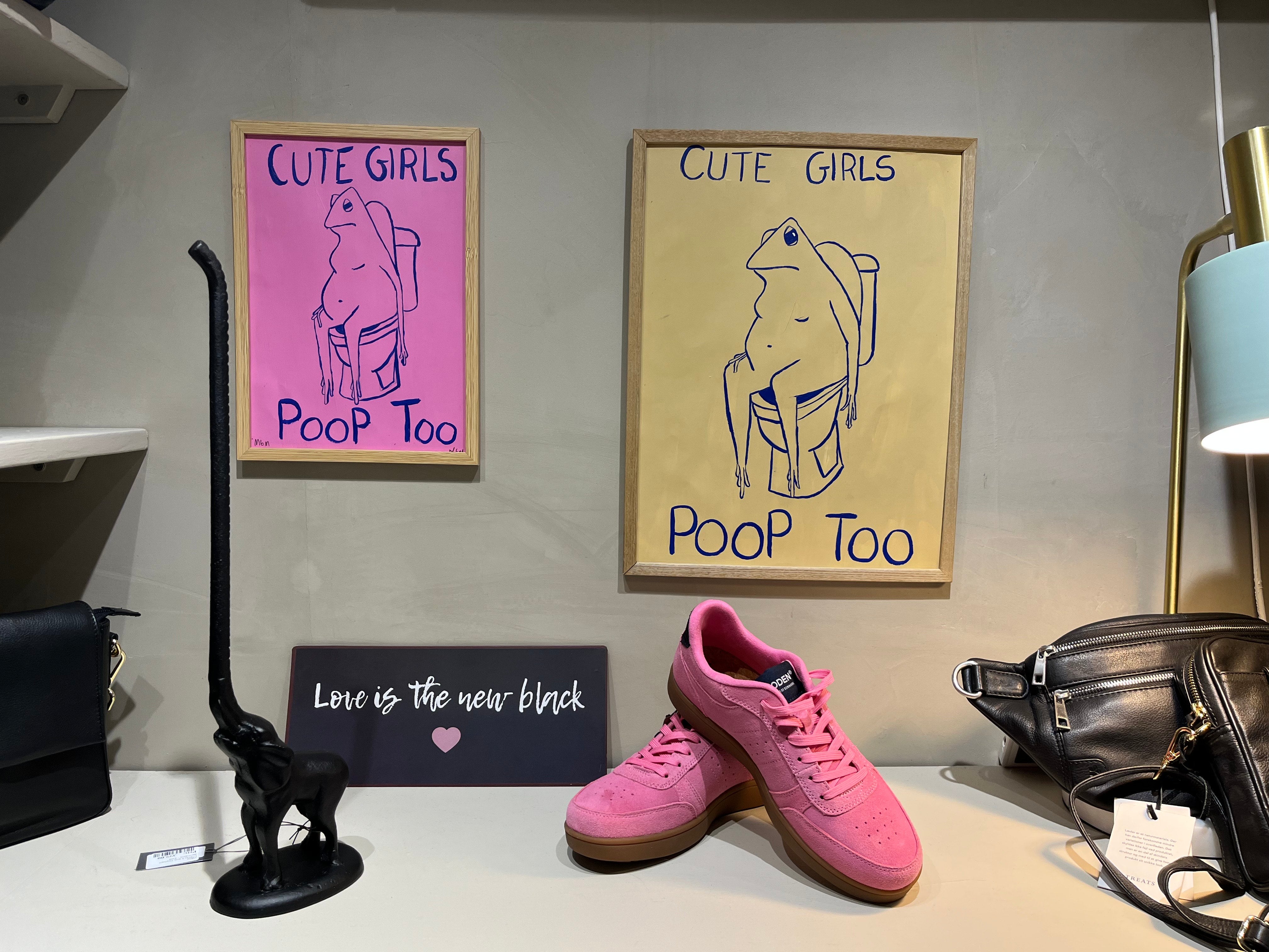 Illustration - CUTE GIRLS POOP TOO - flere varianter