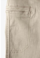 Street One - Jeans med cargo look - MidWaist - Beige