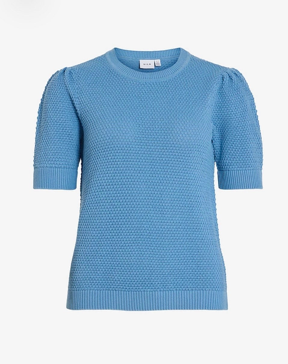 VILA - Vidalo O-neck S/S knit top - flere farver