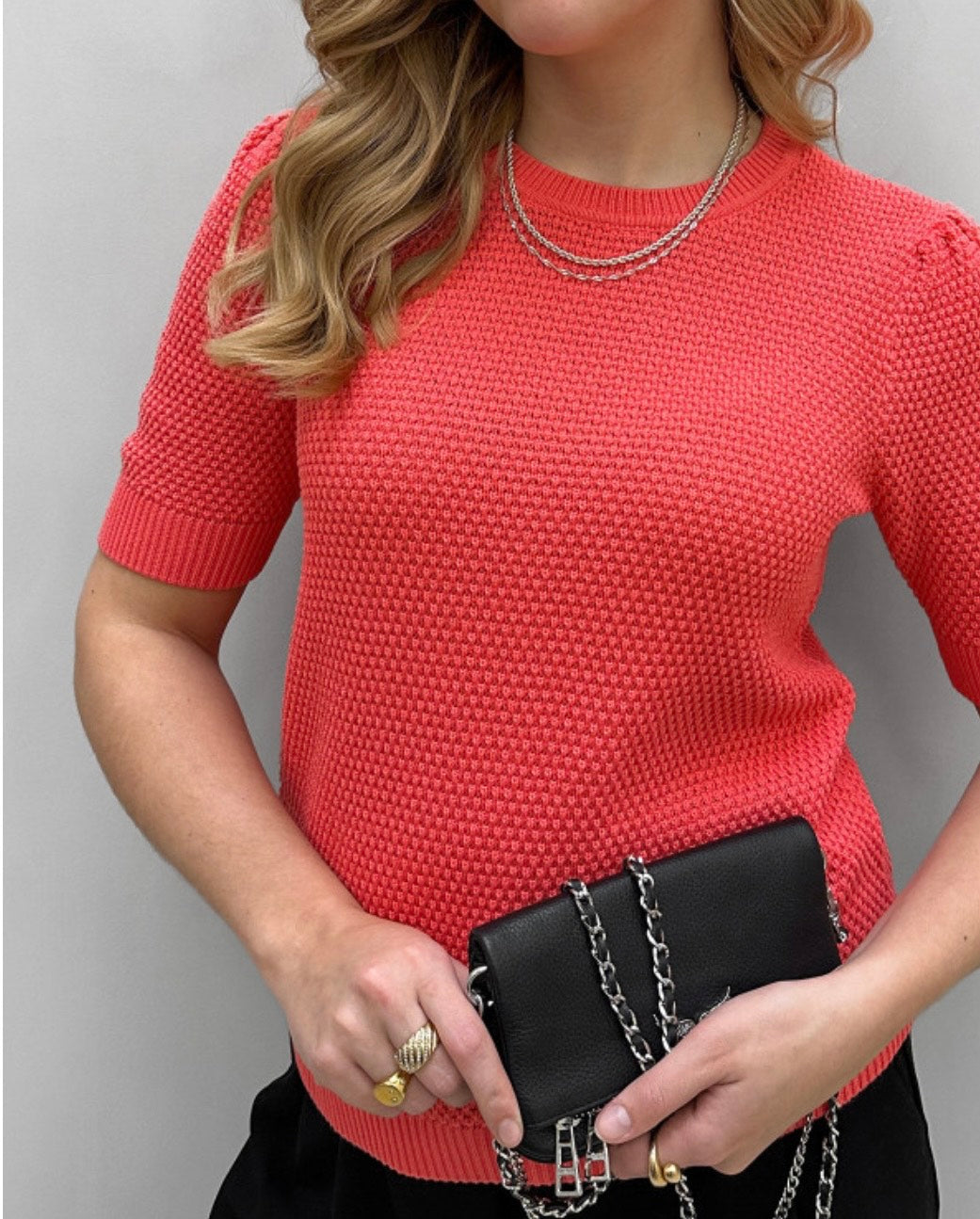 VILA - Vidalo O-neck S/S knit top - flere farver