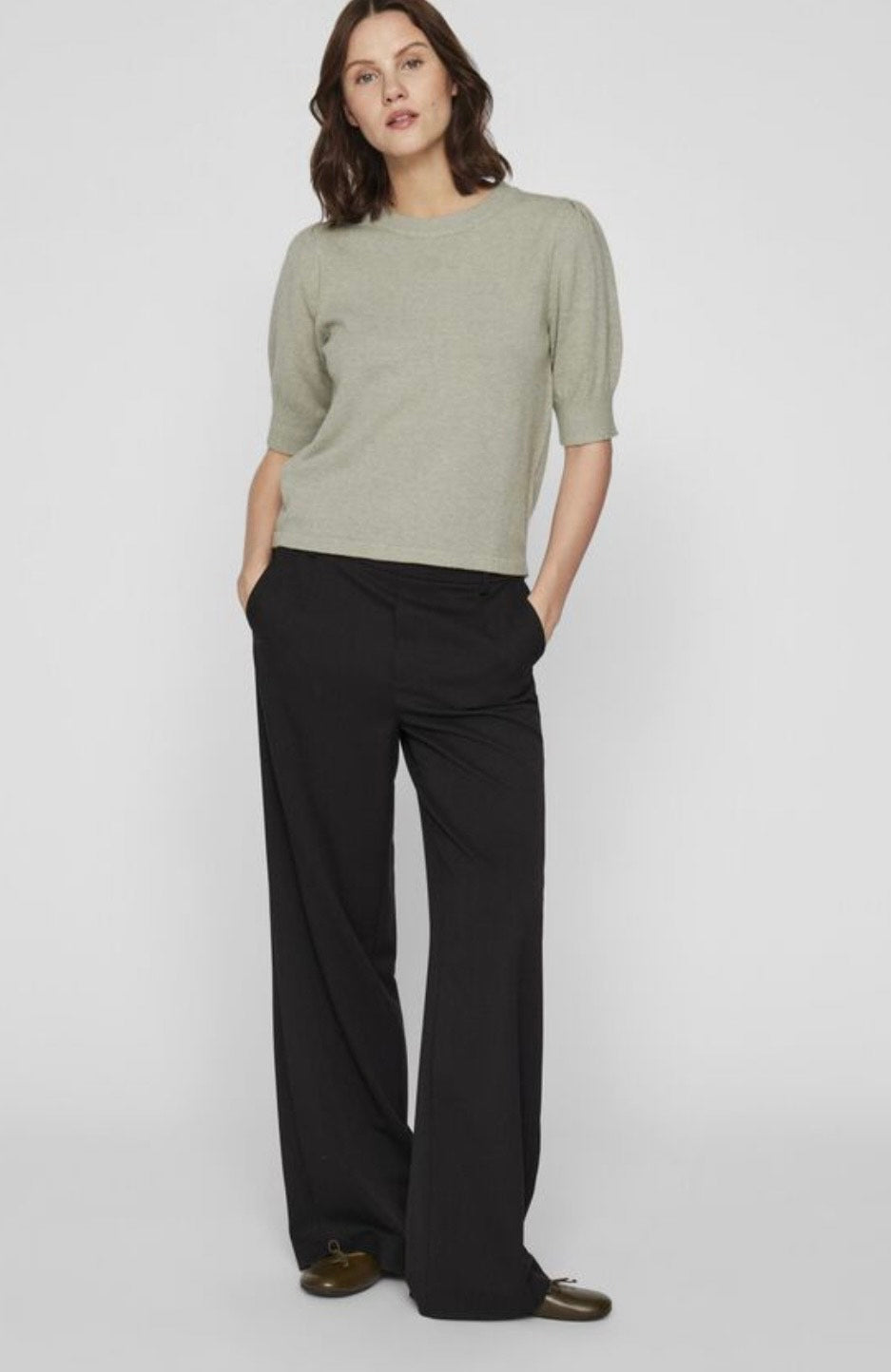 VILA - Viril 2/4 sleeve O-neck knit top - flere farver