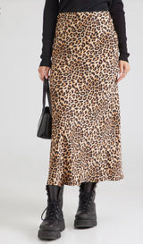 VILA - Vielette HW Midi skirt - Leopard