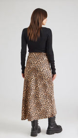 VILA - Vielette HW Midi skirt - Leopard