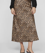 VILA - Vielette HW Midi skirt - Leopard
