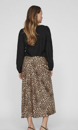 VILA - Vielette HW Midi skirt - Leopard