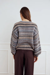 Kae Knit Cardigan fra Noella – ryg og voluminøse ærmer