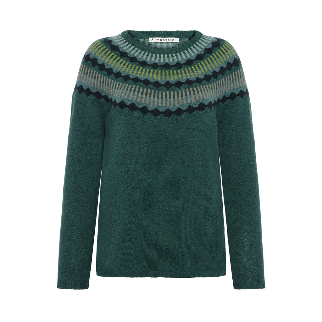 Mansted Kira strik i emerald – 100% lammeuld