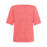 Mansted Lui bluse soft red i økologisk bomuld