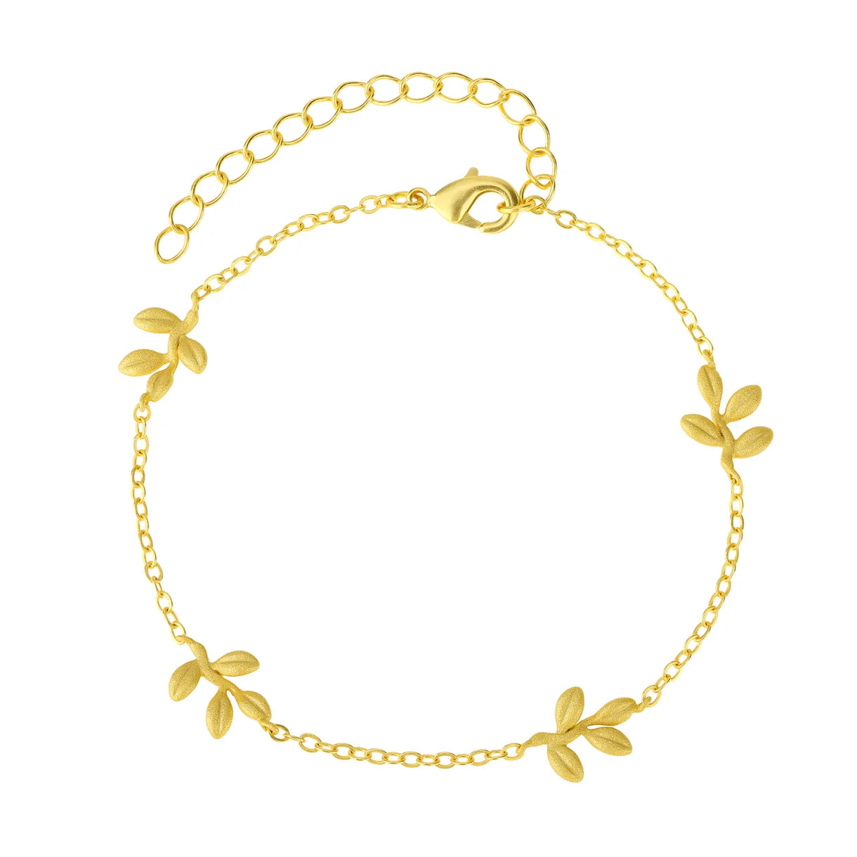 Zefina Denmark Lissa forgyldt armbånd med bladv edhæng