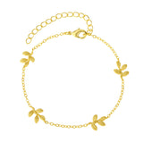 Zefina Denmark Lissa forgyldt armbånd med bladv edhæng