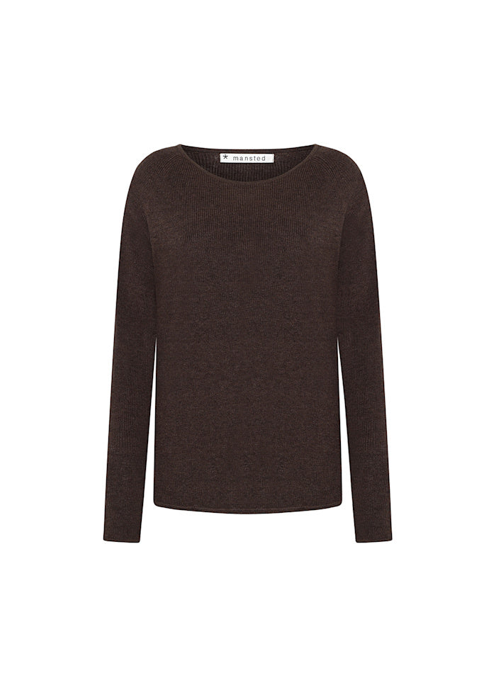 Mansted NECTARINE strik i 29 Dark Brown – front