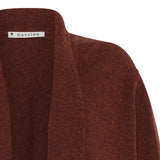 Mansted MITTY cardigan i Spice – lang åben lammeulds-cardigan med lommer (23214)
