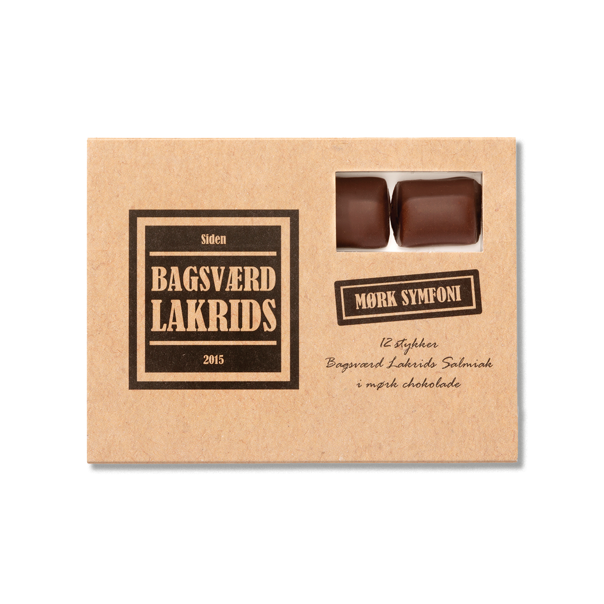 Bagsværd lakrids mørk symfoni æske med chokolade og salmiak