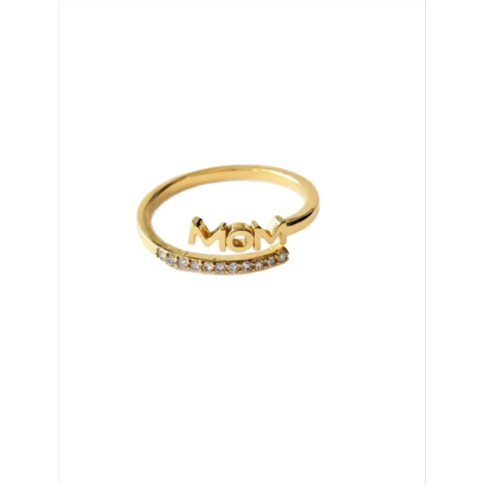 Elegant dame ring med shinestones