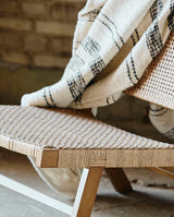 Loungestol natur til terrasse i polyrattan fra VASAI