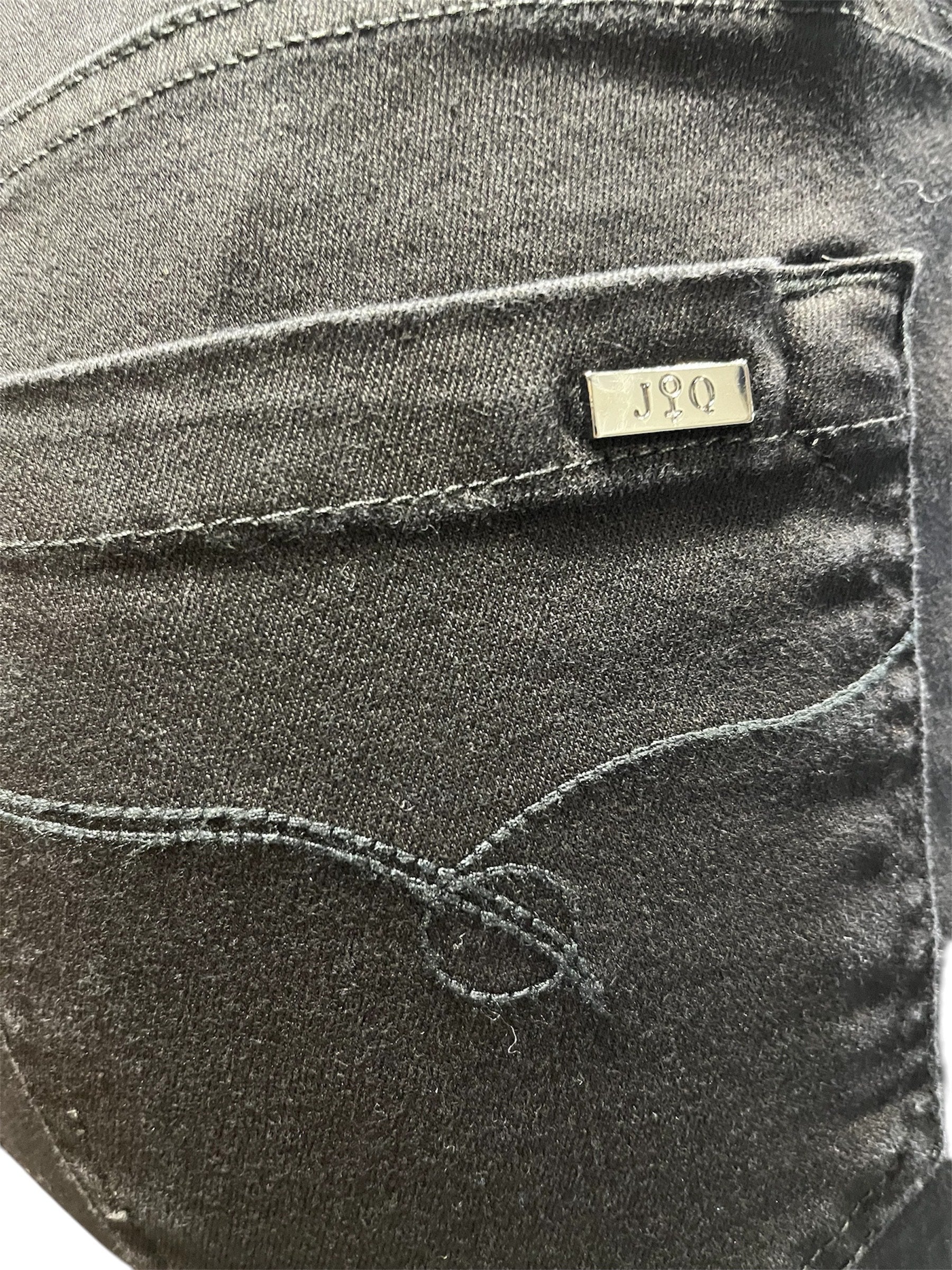 Jonny Q Jeans - Sort Capri buks med lynlås detalje